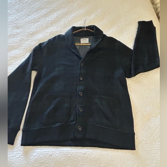 Men’s Old Navy Plaid Cardigan. Size Large. Old Money. Academia - Picture 3 of 8